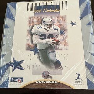 Emmitt Smith 1995 Dallas Cowboys Calendar - Blue & White